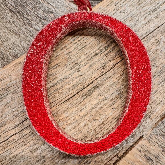 Pottery Barn NOEL Merlot Sugar Coated Christmas Letter Ornaments, Original Box - Picture 7 of 10